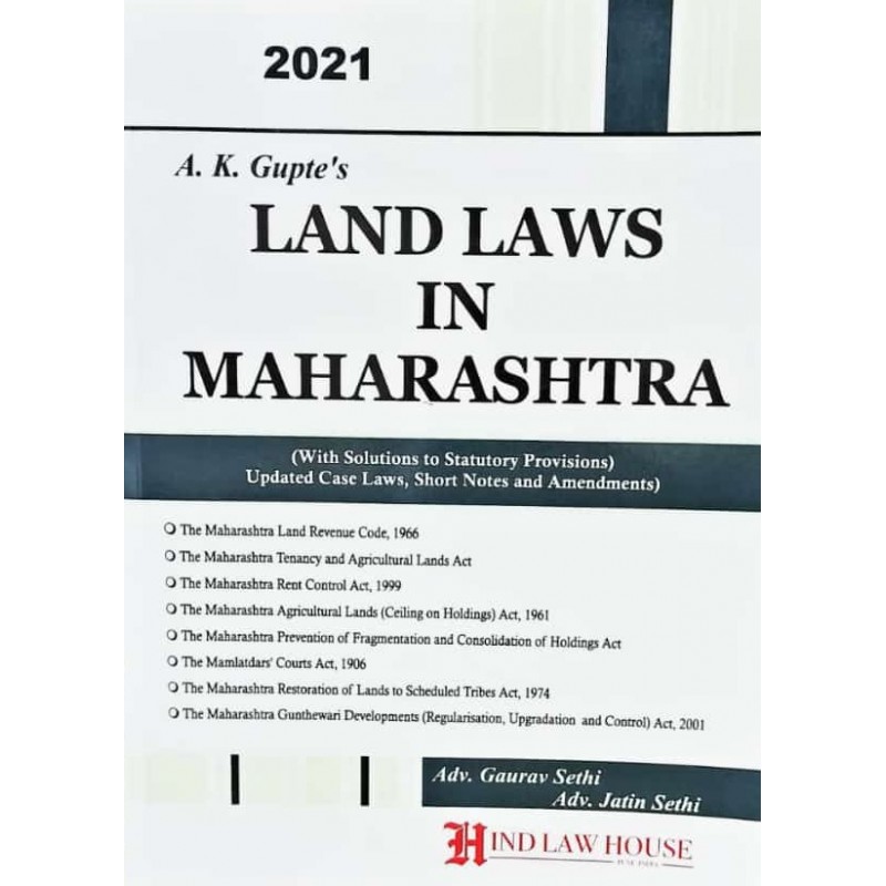 Hind Law House s Land Laws In Maharashtra By Adv A K Gupte Gaurav 